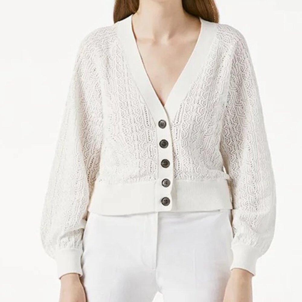Frame Chain Lace Cardigan Blanc XS